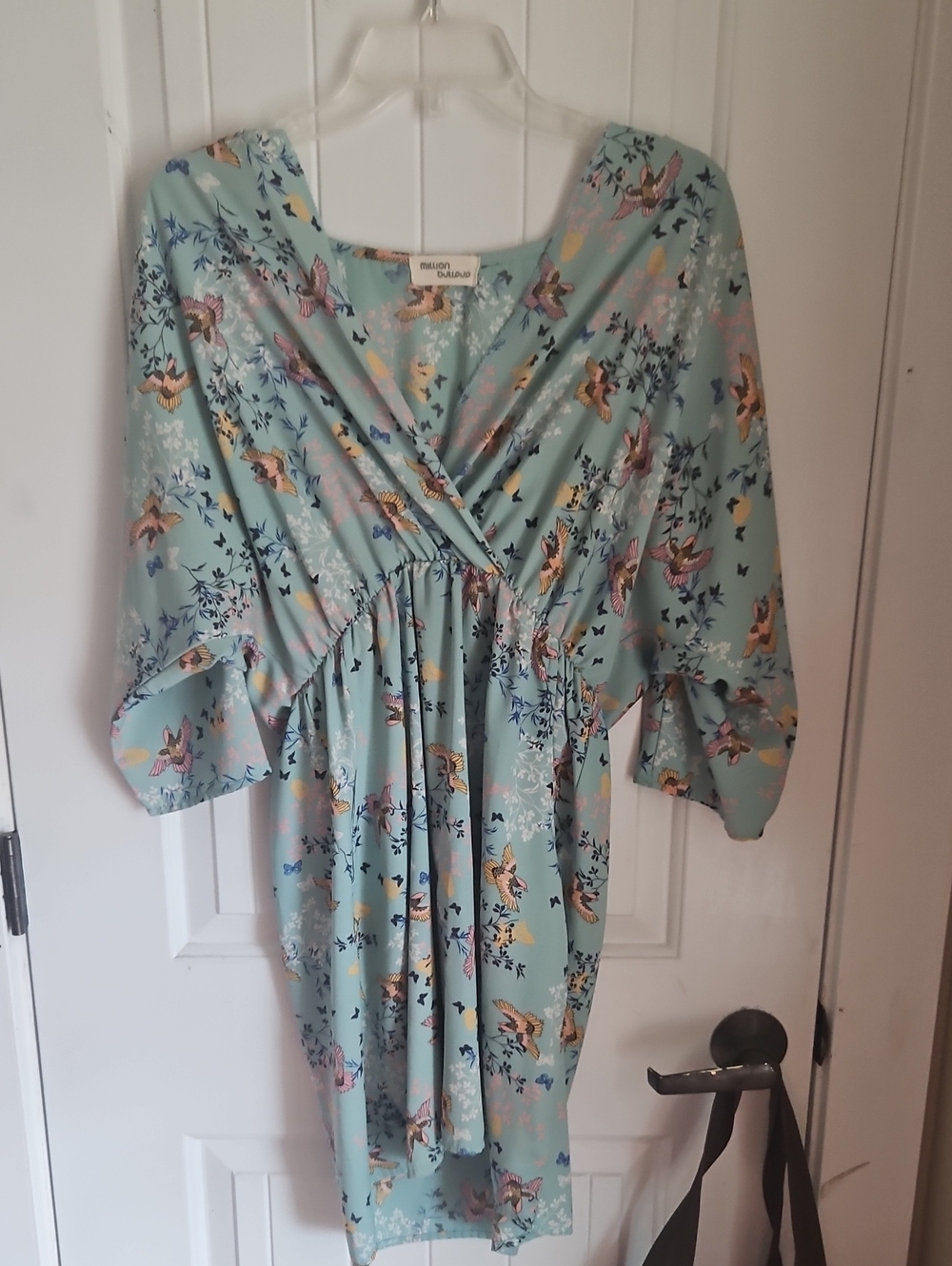 Maison Jules Mint Floral Midi Dress